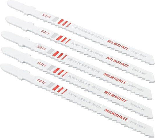 Jig Saw Blades, 4in, 10 Teeth per Inch, 5 Pack