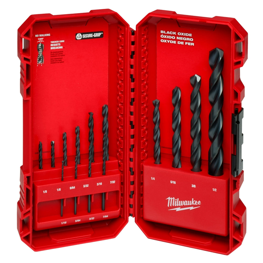 Thunderbolt® Black Oxide Drill Bit Set – 14pc