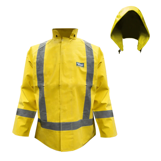 Viking® Miner 49er Mining Flame Resistant Waterproof Suit, Yellow, Neoprene, L