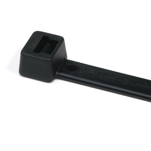 Heavy Duty Cable Tie, 15" Long, UL Rated, 120 lb Tensile Strength, PA66, Black, 50/Pkg