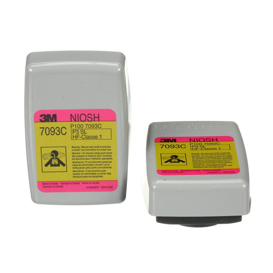 Cartouche/filtre au fluorure d'hydrogène 3M™, 7093CB, P100, 72pair/cs