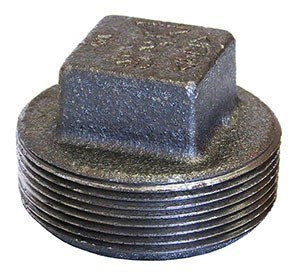 388 square head plug 1/4'' black