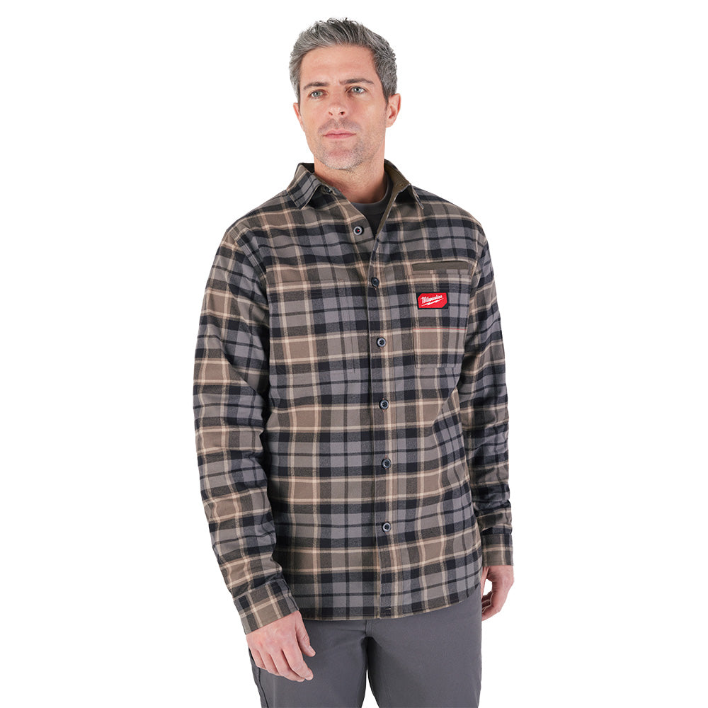 Gridiron™ Flannel Shirt - Gray S