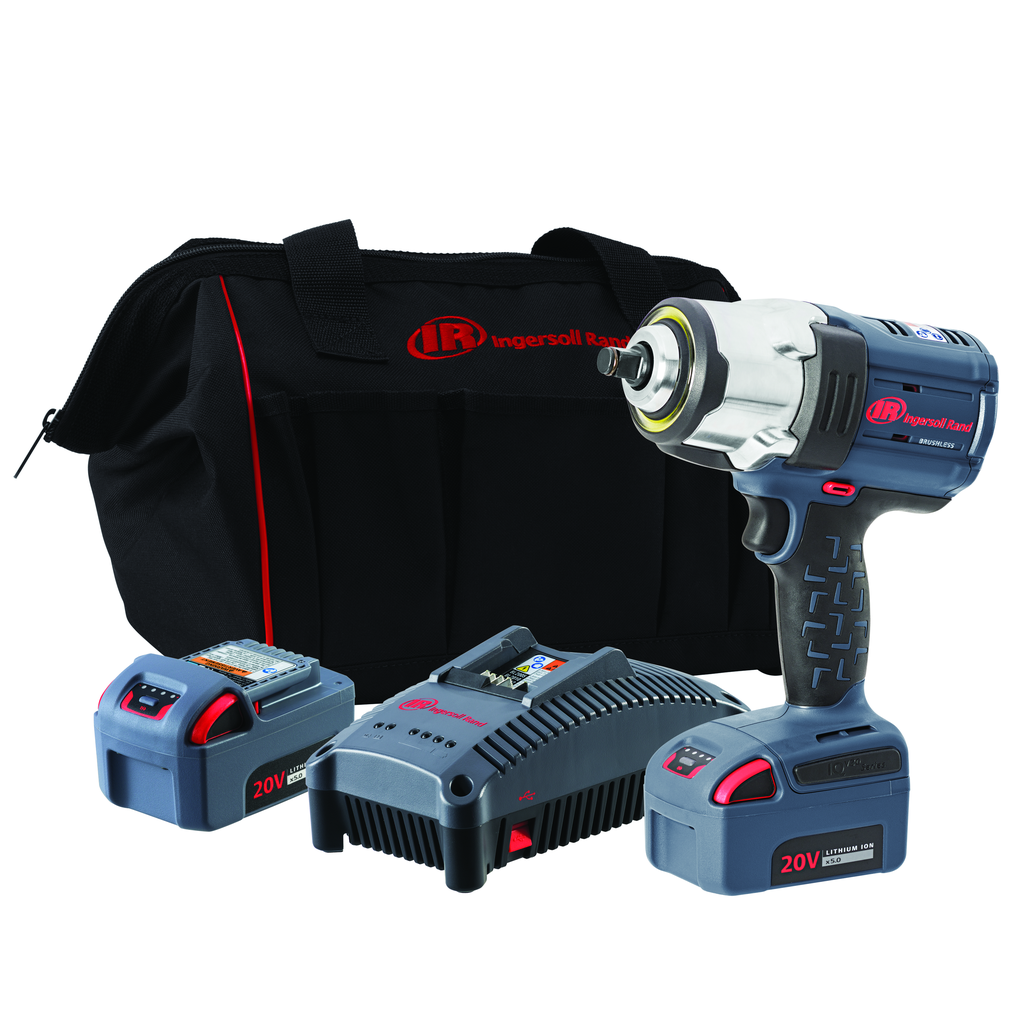 Cordless Impact Wrench Kit, 20V High Torque, 1/2 In, 1500 Ft-Lb, With 2 Batteries And Charger