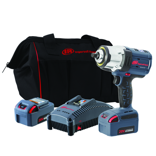 Cordless Impact Wrench Kit, 20V High Torque, 1/2 In, 1500 Ft-Lb, With 2 Batteries And Charger