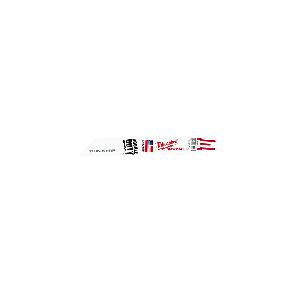 Thin Kerf Sawzall® Blade 6" 18 Tpi 25/pk
