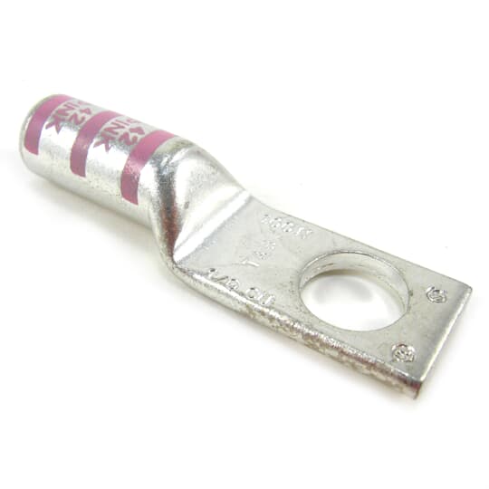 Copper Terminal Lug 1/0 1 Hole 1/2B Pink