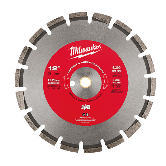 12 In Asphalt & Green Concrete Segmented