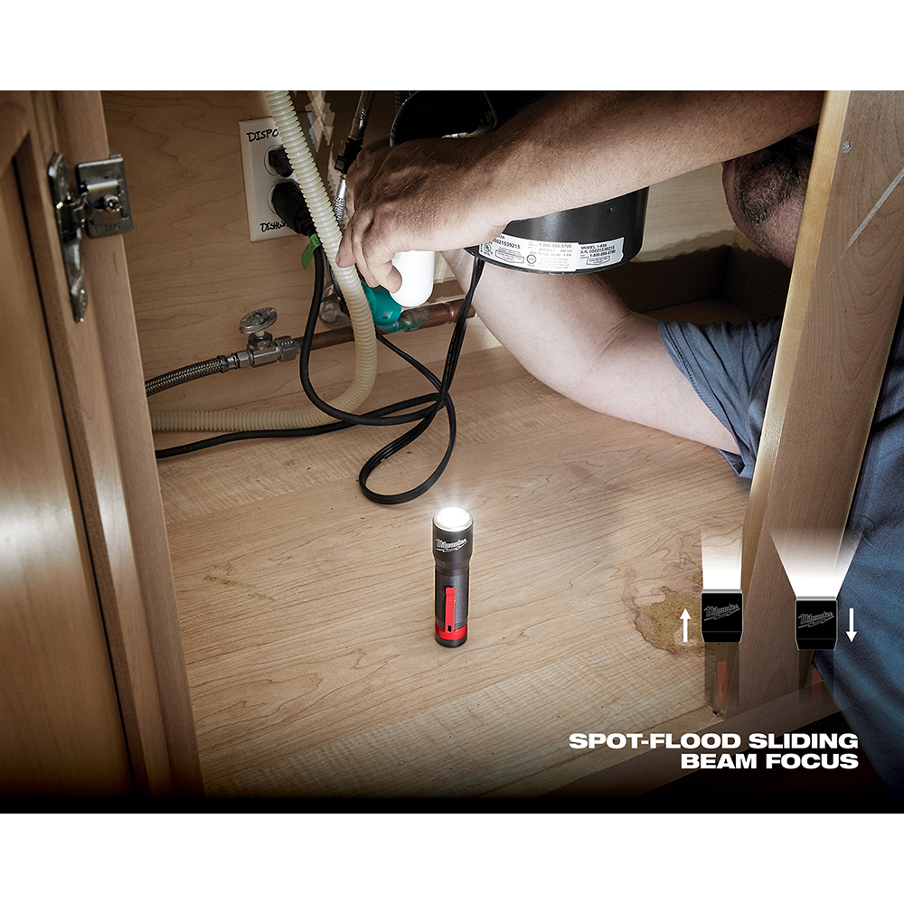 LED Flashlight 325-Lumen Focusing With Holster