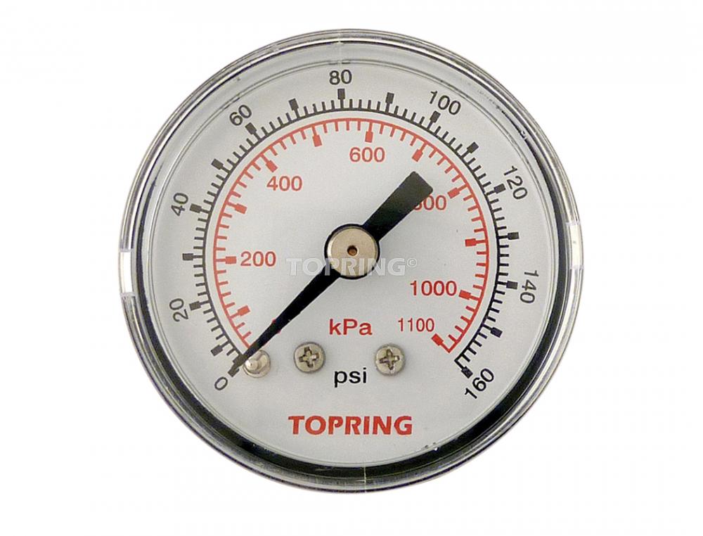 1 1/2 In. Steel Dry Vacuum Gauge 0 to 160 PSI, 1/8 (M) NPT, CBM