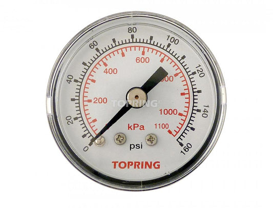 Manomètre à vide sec en acier de 1 1/2 po 0 à 160 PSI, 1/8 (M) NPT, CBM