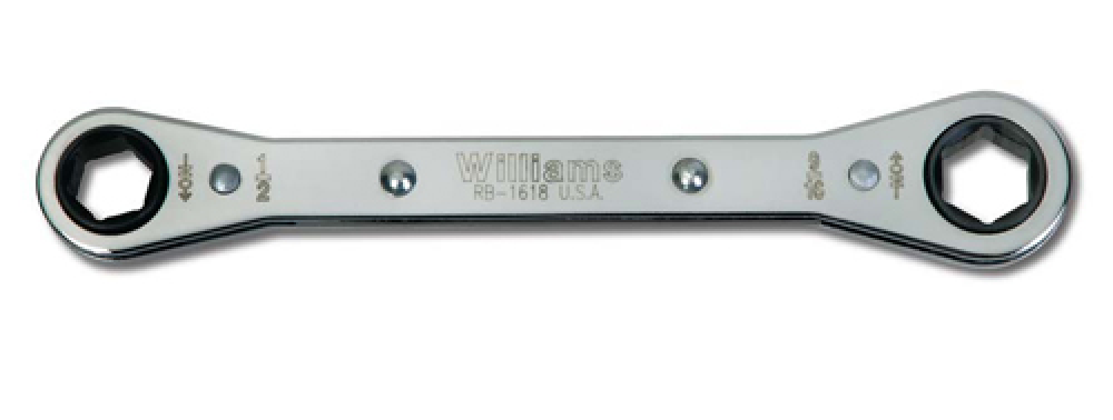 5/8 x 3/4 Inch 12-Point SAE Double Head Ratcheting Box Wrench