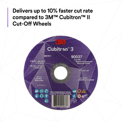 3M Cubitron 3 Cut-Off Wheel 5in T27 36+