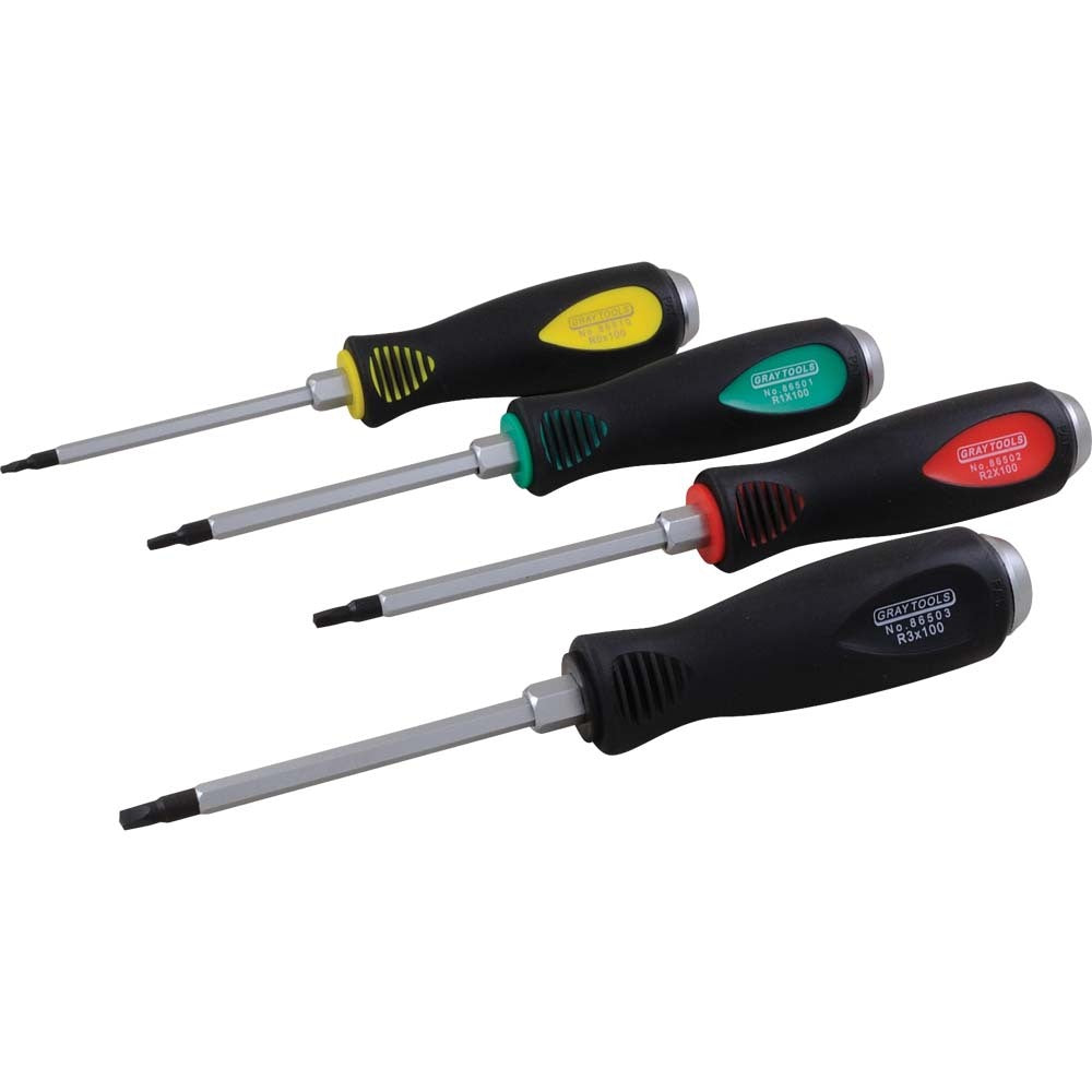 Screwdriver Set - 4 Pieces, Square Recess