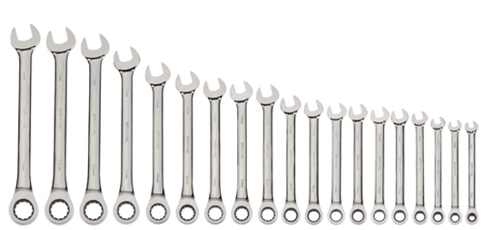 19 Piece Metric Combination Ratcheting Wrench Set
