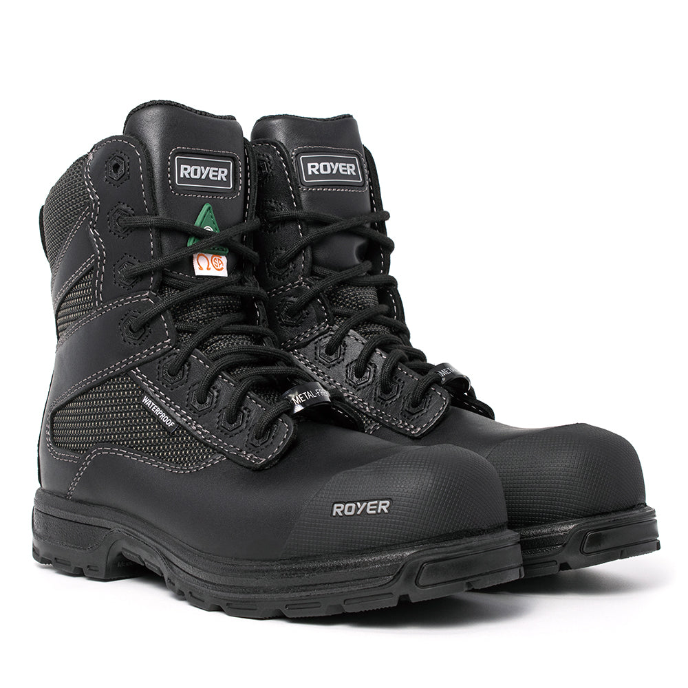 8" Agility Waterproof Boot Black Size 10.5