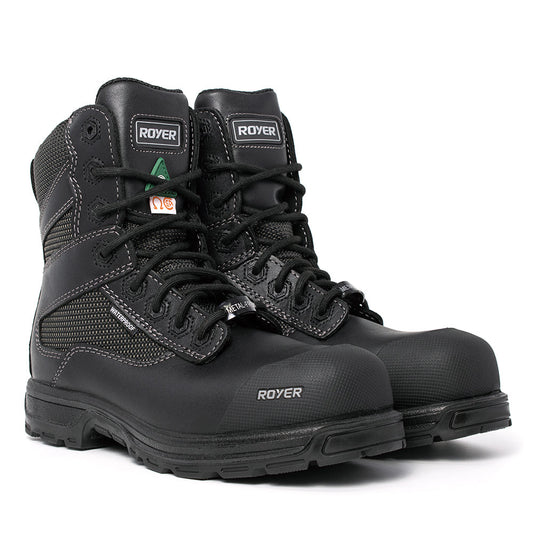Botte Agility 8" imperméable noire pointure 10.5