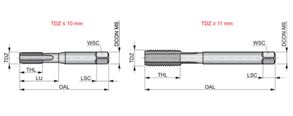 E500 HSS BRT M Tap ISO 529 3FL M5 x 0.80 mm
