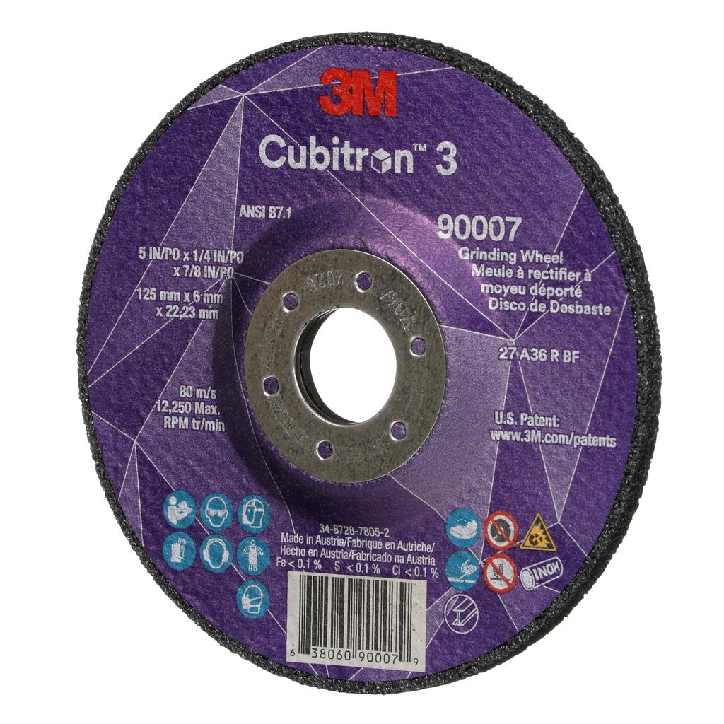 3M Cubitron 3 Grinding Wheel 5in T27 36+