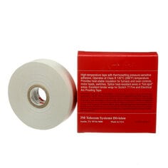 Scotch® 27 Glass Cloth Electrical Tape, white, 1 in x 36 yd, rubber thermosetting adhesive, 1 in core