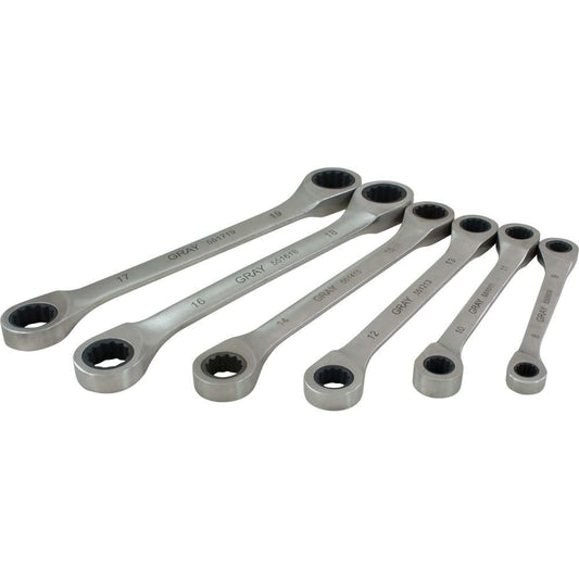 Jeu de clés à douille fixes à double engrenage Multigear - 6 pièces, métrique