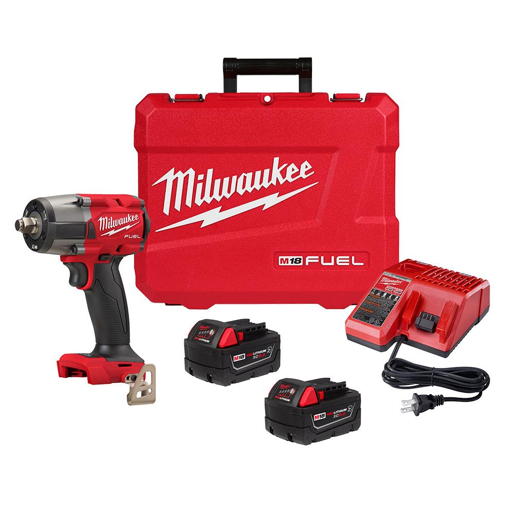 M18™ FUEL 18 Volt Lithium-Ion Brushless Cordless 1/2 in. Mid-Torque Impact Wrench w/ Friction Ring Ki