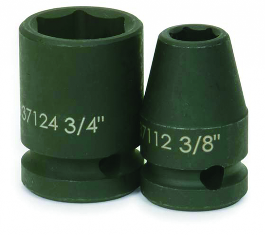 Drive Shallow Impact Sockets, 6-Point, SAE 1/2" JHW37112