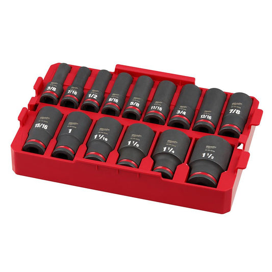 Ensemble De Douilles À Chocs SAE 1/2" 15 Pièces