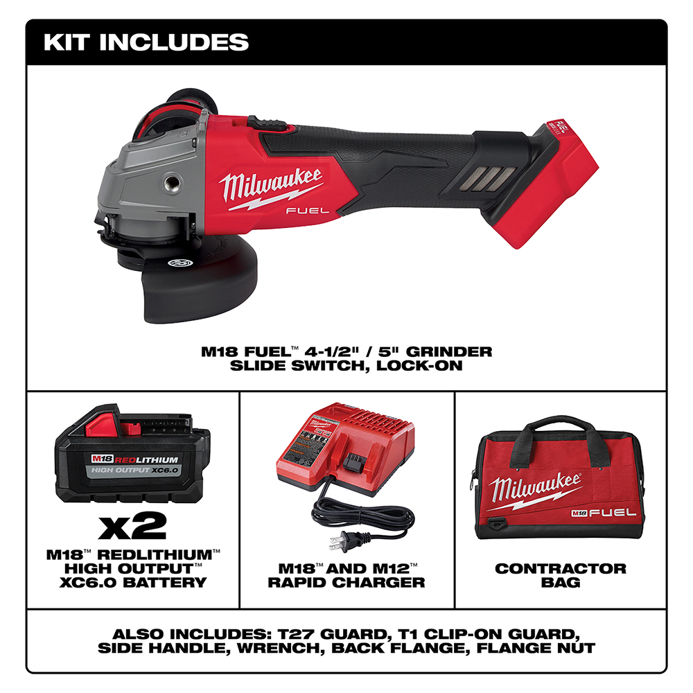 M18 FUEL™ 4-1/2" / 5" Grinder Slide Switch Lock-On Kit