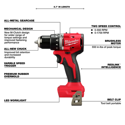 M18™ Compact Brushless 1/2" Drill/Driver