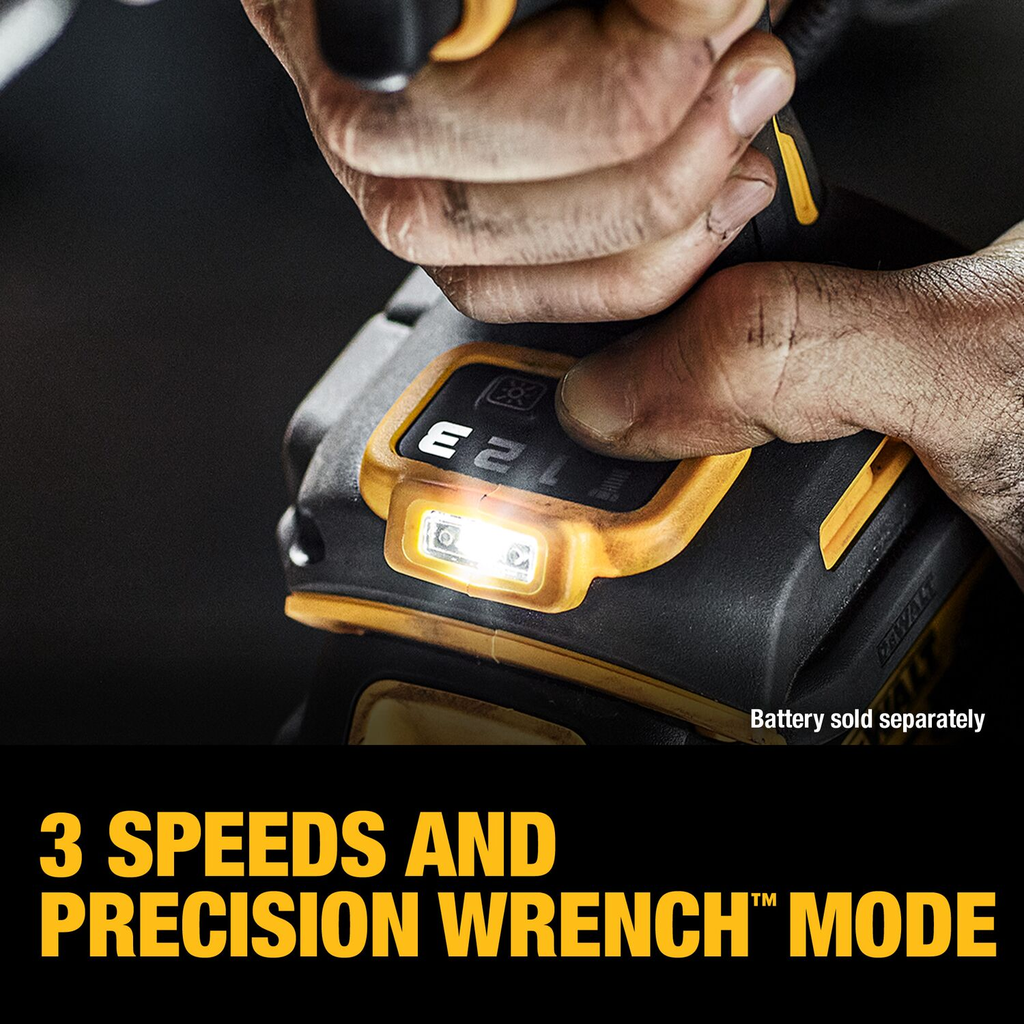 DEWALT 20V MAX* XR Brushless Cordless 1/2 In. High Torque Impact Wrench With Hog Ring Anvil (Tool Only)