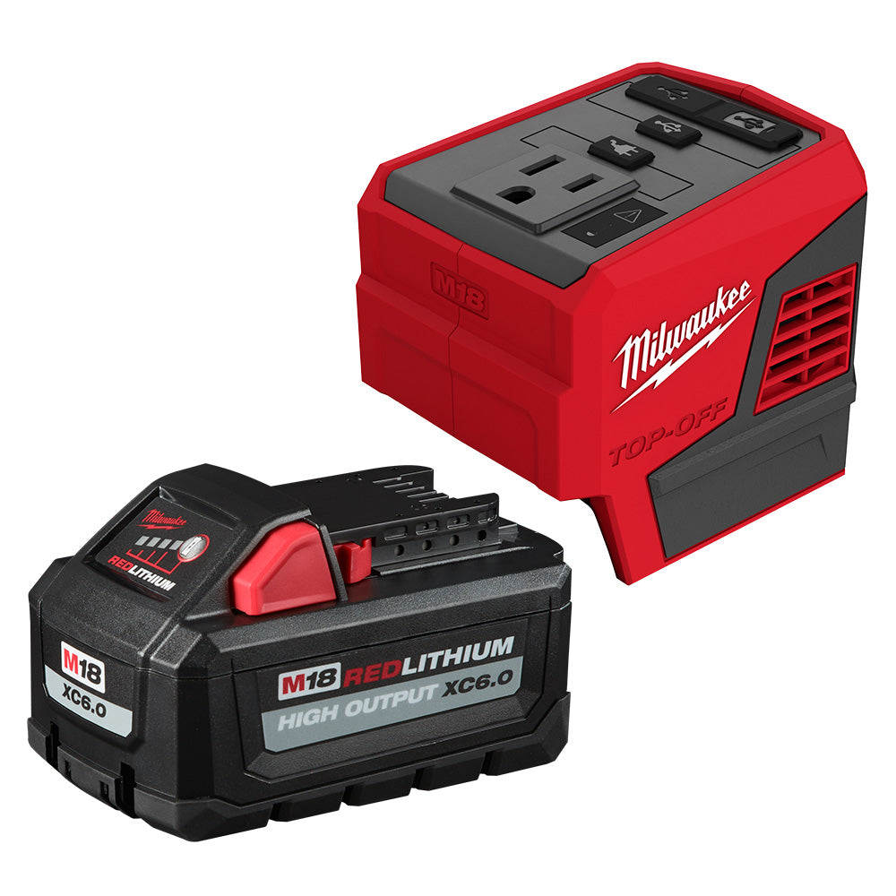 M18™ Top-off™ 175w Power Supply & M18™ Redlithium™ High Output™ Xc6.0 Battery Pack