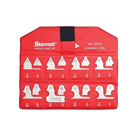 Jeu de jauges de rayon Starrett S167AZ - pouces