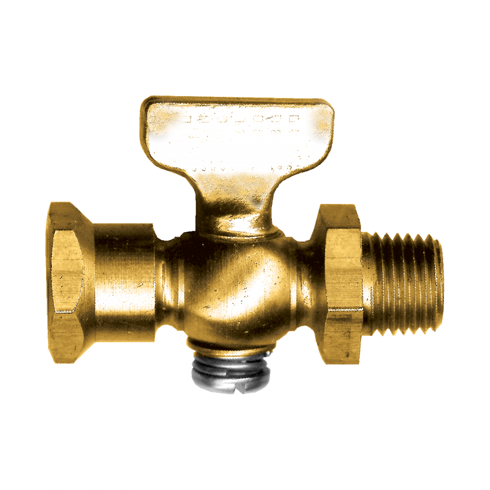 MPT \ FPT Hex \ Tee Handle, Brass, 1/4 Pipe