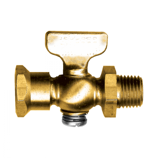 MPT \ FPT Hex \ Tee Handle, Brass, 1/4 Pipe
