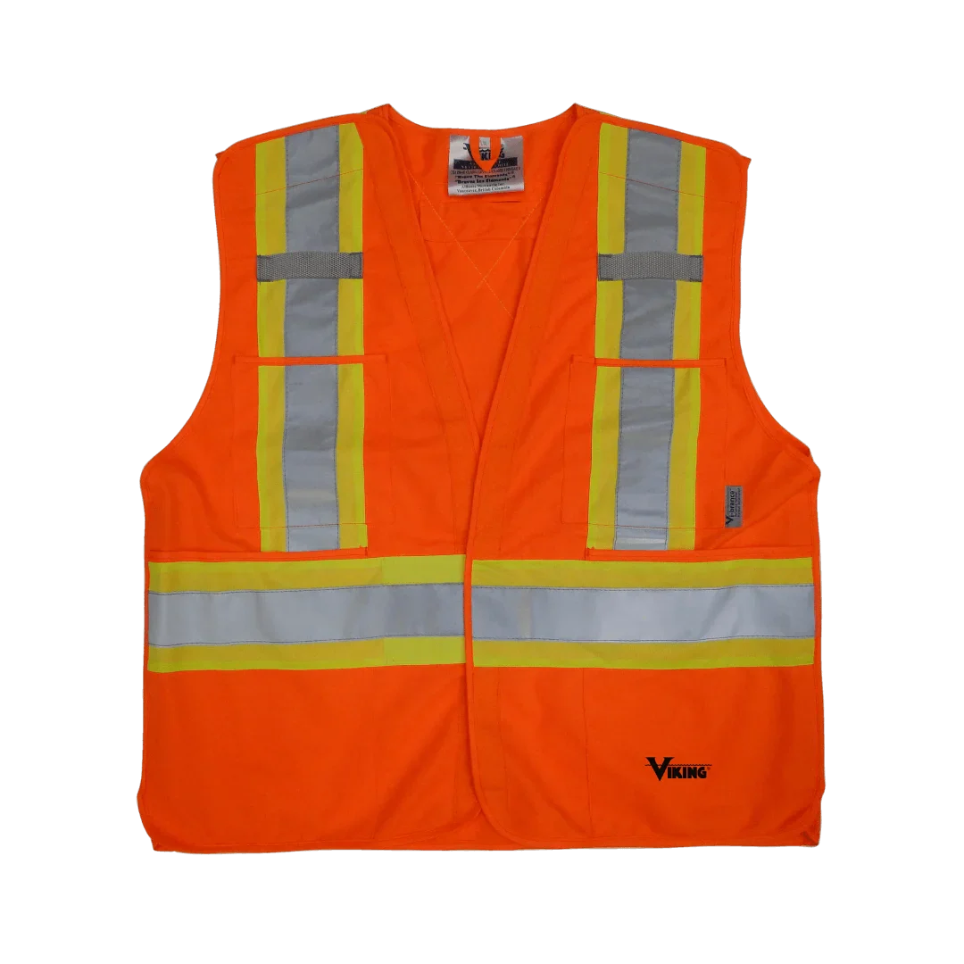 Gilet de sécurité détachable à 5 points Viking® - Polyester solide, 2XL/3XL