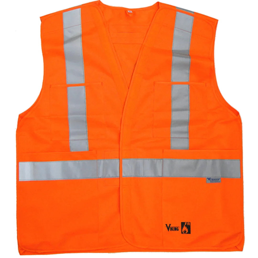 Gilet ignifuge Viking®, orange, polyester de qualité supérieure traité ignifuge, 2XL/3XL