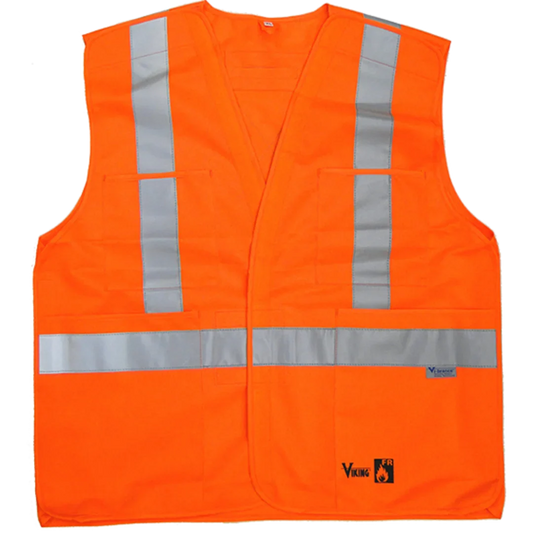Gilet ignifuge Viking®, orange, polyester de qualité supérieure traité ignifuge, 2XL/3XL