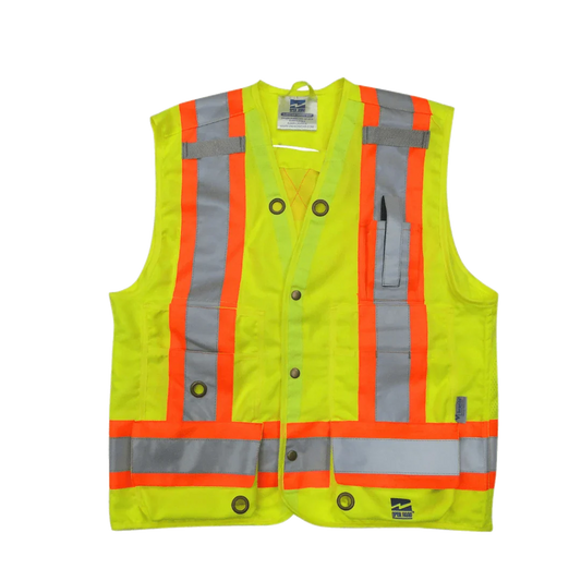 Open Road® Hi Vis 150D Reflective Surveyor Vest, Green, Polyester, S