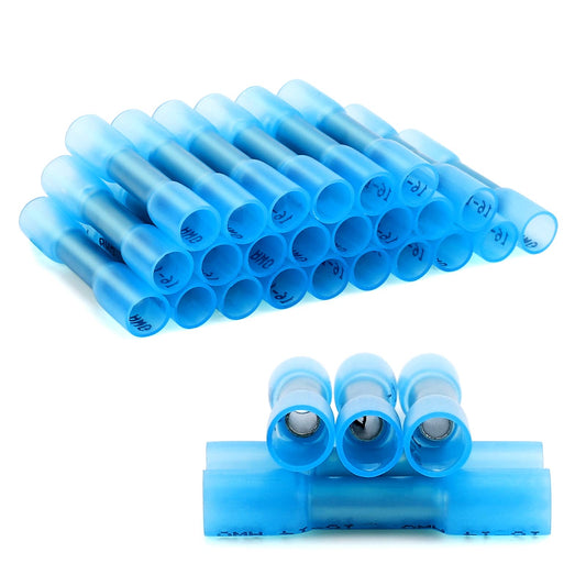 Thermafix, Terminal Thermorétractable Rond #6, Calibre 16-14, Bleu, 25/bx