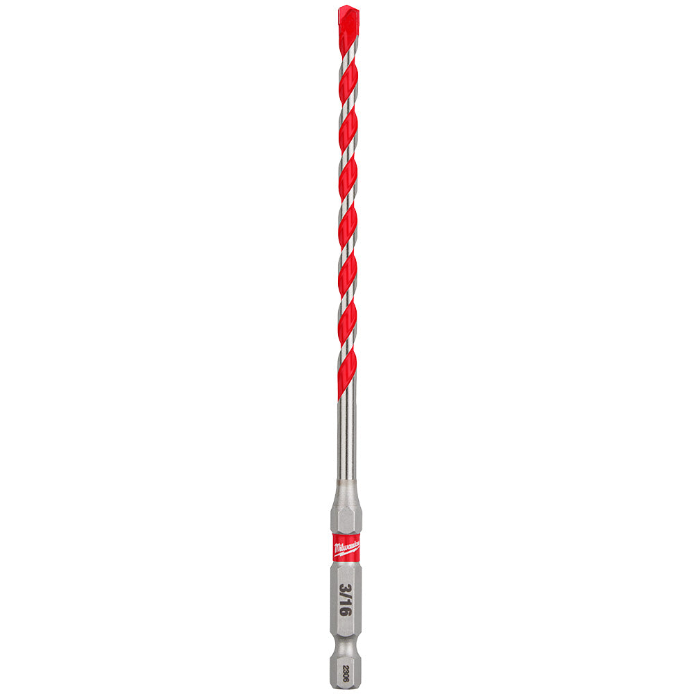 Shockwave Impact Duty™ Carbide Hammer Drill Bit 3/16" x 4" x 6", 3/PK