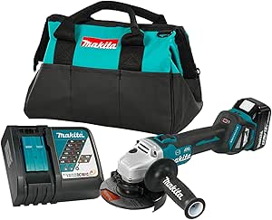 Meuleuse d'angle sans balais 18 V LXT 5" avec interrupteur au pouce, 5,0 Ah X1kit pour l'enlèvement de stock de précision