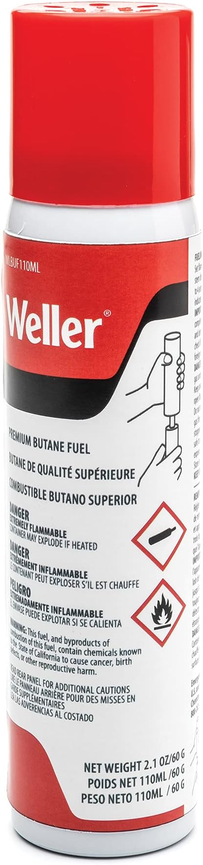 Weller Butane Fuel Refill, 110Ml - Wlbuf110Ml