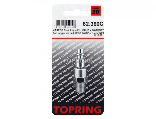 1/4 Industrial Steel Swivel Coupler Plug 1/4 (M) NPT, Maxpro Model