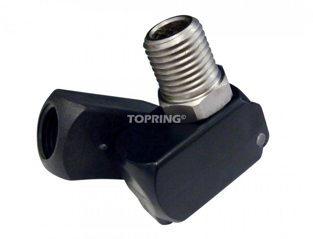 Adaptateur pivotant en composite circulaire 1/4 (F) à 1/4 (M) NPT, modèle Airpro