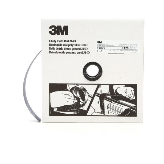 Rouleau de toile abrasive polyvalente 3MMC, 314D, P120, 38,1 mm x 45,72 m (1 1/2 po x 50 v)