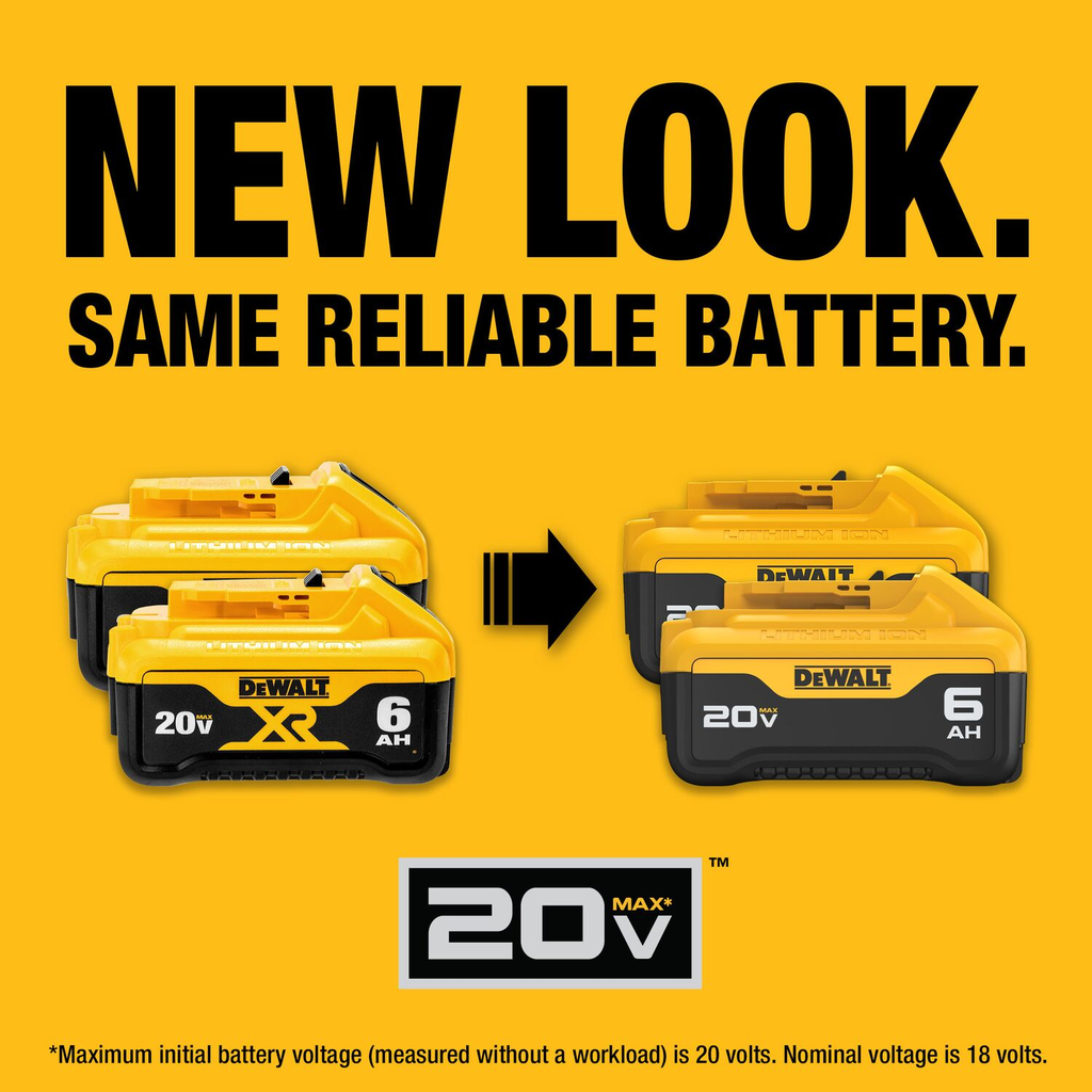DEWALT 20V MAX* Battery, Premium 6.0Ah Double Pack