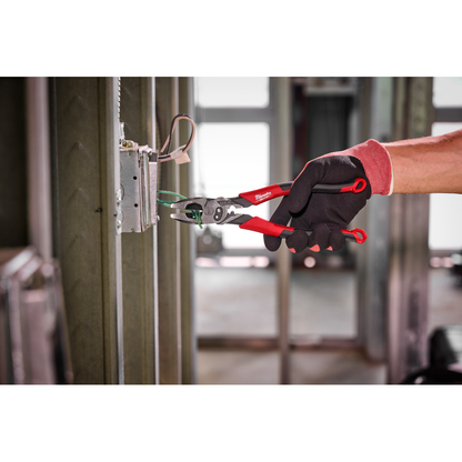 9" Lineman's Comfort Grip Pliers W/ Crimper And Bolt Cutter