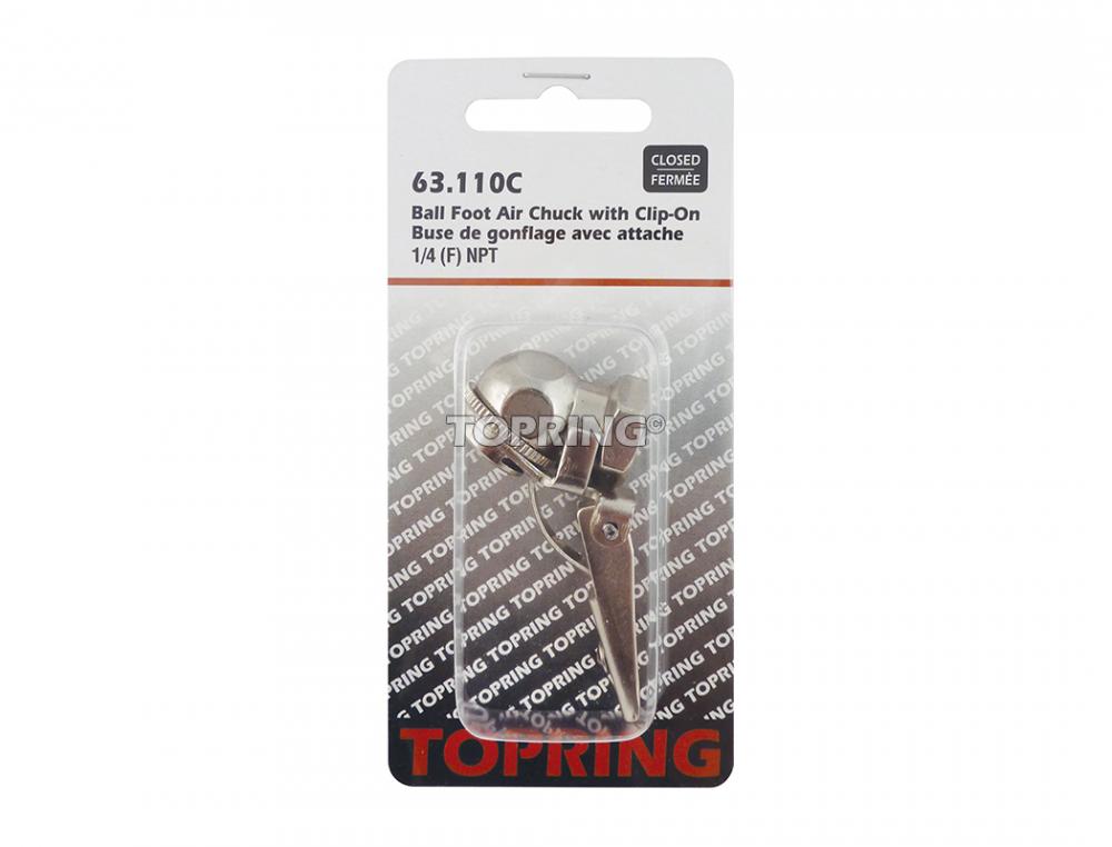 Mandrin à air avec base hexagonale et clip 1/4 (F) NPT