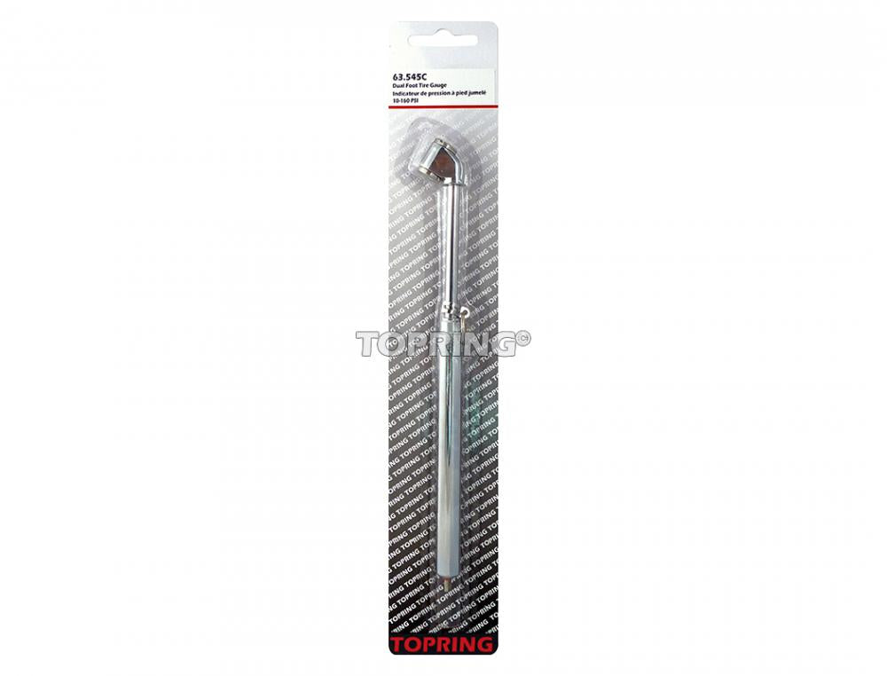 27 mm Dual Head Tire Pressure Gauge 10 to 160 PSI